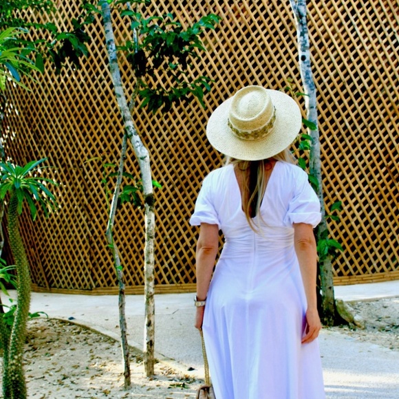 Hat Straw with lace trim and flower embelishment main image 11